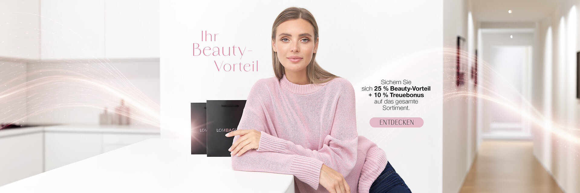 Beauty-Vorteil von LOMBAGINE: Preisvorteil auf das gesamte Sortiment